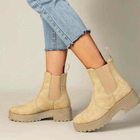 BRAND NEW SODA HONEY-CAME025 CHUNKY HEEL HIKING WOMEN'S BOOT - Picture 1 of 14